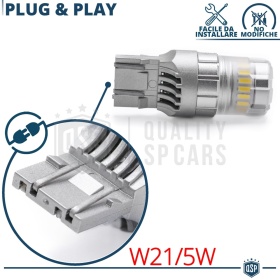 2x Bombillas LED T20 - W21/5W CANnbus | Luz Potente Blanco Frío 6500K | 1400 LUMEN