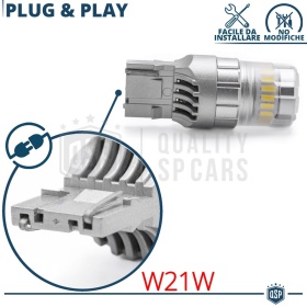2x Bombillas LED T20 - W21W CANnbus | Luz Potente Blanco Frío 6500K | 1400 LUMEN
