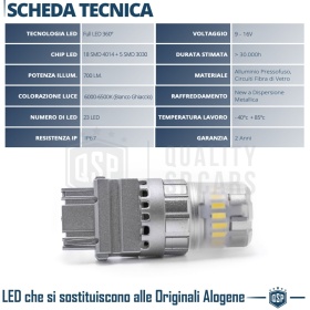 1x Bombilla LED T25 - P27W CANnbus | Luz Potente Blanco Frío 6500K | 700 LUMEN