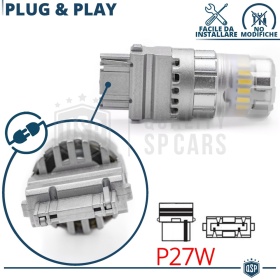 2x Bombillas LED T25 - P27W CANnbus | Luz Potente Blanco Frío 6500K | 1400 LUMEN