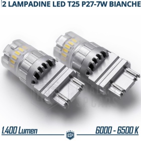 2x Bombillas LED T25 - P27/7W CANnbus | Luz Potente Blanco Frío 6500K | 1400 LUMEN