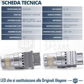 2x Bombillas LED T25 - P27/7W CANnbus | Luz Potente Blanco Frío 6500K | 1400 LUMEN