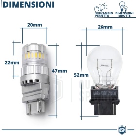 2x Bombillas LED T25 - P27/7W CANnbus | Luz Potente Blanco Frío 6500K | 1400 LUMEN