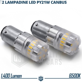 2x Bombillas LED PY21W - BAU15S CANnbus | Luz Potente Blanco Frío 6500K | 1400 LUMEN