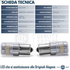 2x Bombillas LED PY21W - BAU15S CANnbus | Luz Potente Blanco Frío 6500K | 1400 LUMEN
