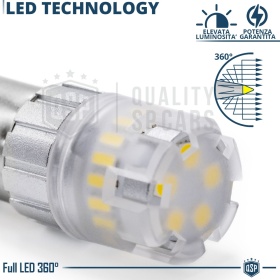 2x Bombillas LED PY21W - BAU15S CANnbus | Luz Potente Blanco Frío 6500K | 1400 LUMEN