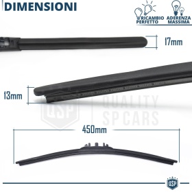 1 Limpiaparabrisas 450mm HEYNER GERMANY Super Flat Premium | Caucho NANO Grafitado | PREMIADA