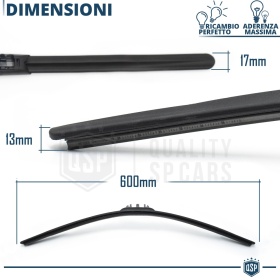 1 Limpiaparabrisas 600mm HEYNER GERMANY Super Flat Premium | Caucho NANO Grafitado | PREMIADA