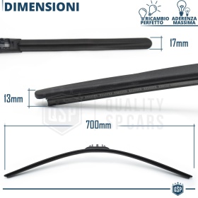 1 Limpiaparabrisas 700mm HEYNER GERMANY Super Flat Premium | Caucho NANO Grafitado | PREMIADA