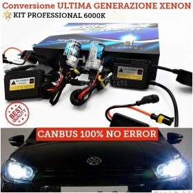 KIT XENON CANBUS PROFESSIONALE H7 di nuova generazione conversione DA ALOGENA H7 in XENON 6.000K, SIN Error