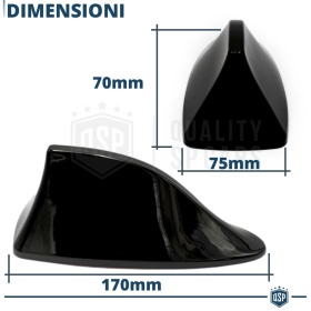 Kit Trasformazione Antenna Classica Auto in ANTENNA PINNA DI SQUALO, VERA Ricezione RADIO AM-FM-DAB