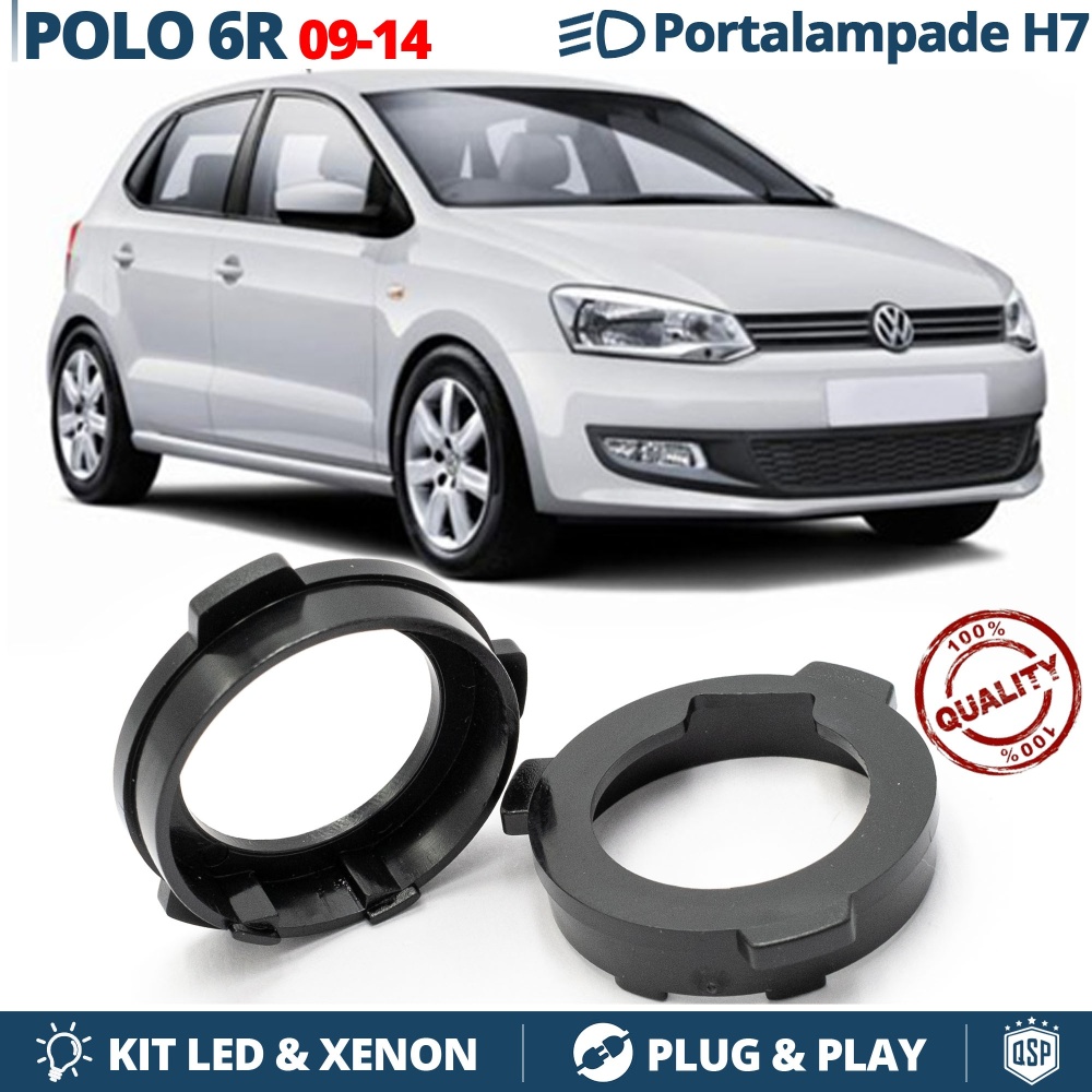 2X Adaptatores del Retenedor Soporte Bombilla para Montaje KIT LED H7 para VW POLO 5 6R (2009-2014) 2X Adaptatores del Retenedor Soporte Bombilla para Montaje KIT LED H7 para VW POLO 5 6R (2009-2014)