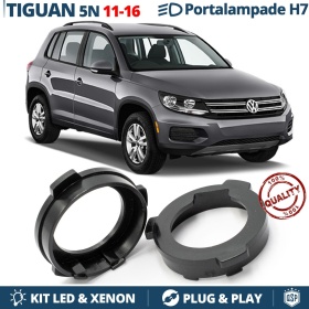 2X Adaptatores del Retenedor Soporte Bombilla para per VW Tiguan 5N Facelift (2011-2016) Montaje KIT LED H7
