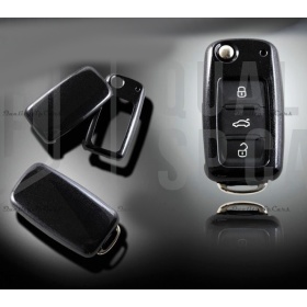 Black Hard Remote Key Cover for VW BORA Protector Shell Case in Thermal Abs