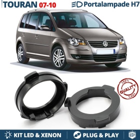 2X Adaptateurs Support Ampoules H7 pour VW Touran 1T Phase 2 (07-10) pour Installation KIT LED