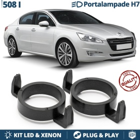 2 Adapters Bulbs Holder for LED KIT H7 Installation for PEUGEOT 508 I (2010-2018)