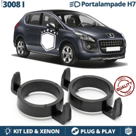 2X Adaptatores del Retenedor Soporte Bombilla para Montaje KIT LED H7 para PEUGEOT 3008 I (2009-2016)