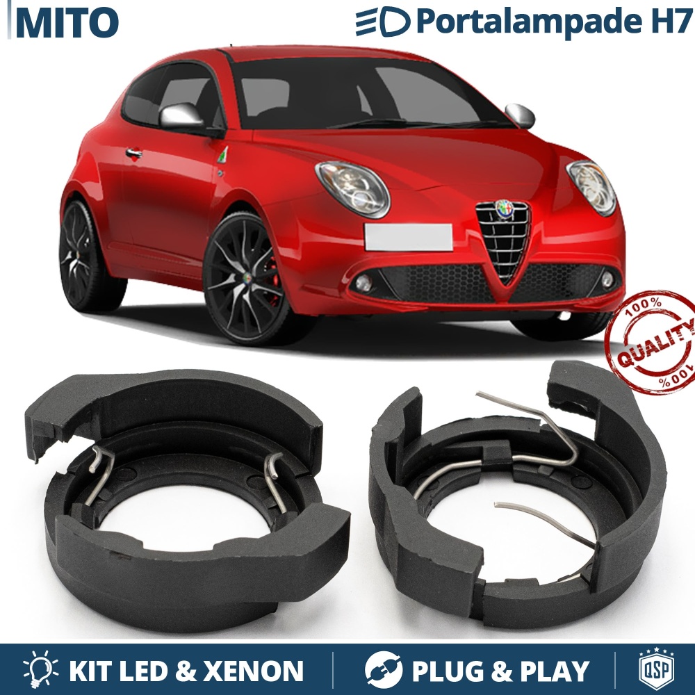 2x ADATTATORI Portalampada per montaggio KIT LED H7 per ALFA ROMEO MITO (2008-2018) 2x ADATTATORI Portalampada per montaggio KIT LED H7 per ALFA ROMEO MITO (2008-2018)