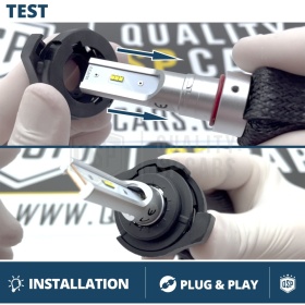 2x ADATTATORI Portalampada per montaggio KIT LED H7 per FORD KUGA II RESTYLING (2017-)