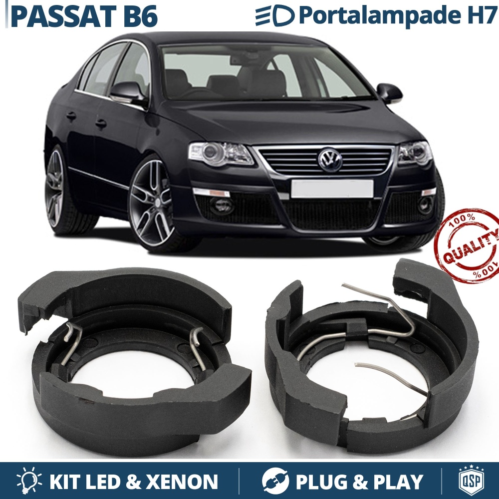2X Adaptatores del Retenedor Soporte Bombilla para Montaje KIT LED H7 para VW PASSAT B6 3C (2005-2010) 2X Adaptatores del Retenedor Soporte Bombilla para Montaje KIT LED H7 para VW PASSAT B6 3C (2005-2010)