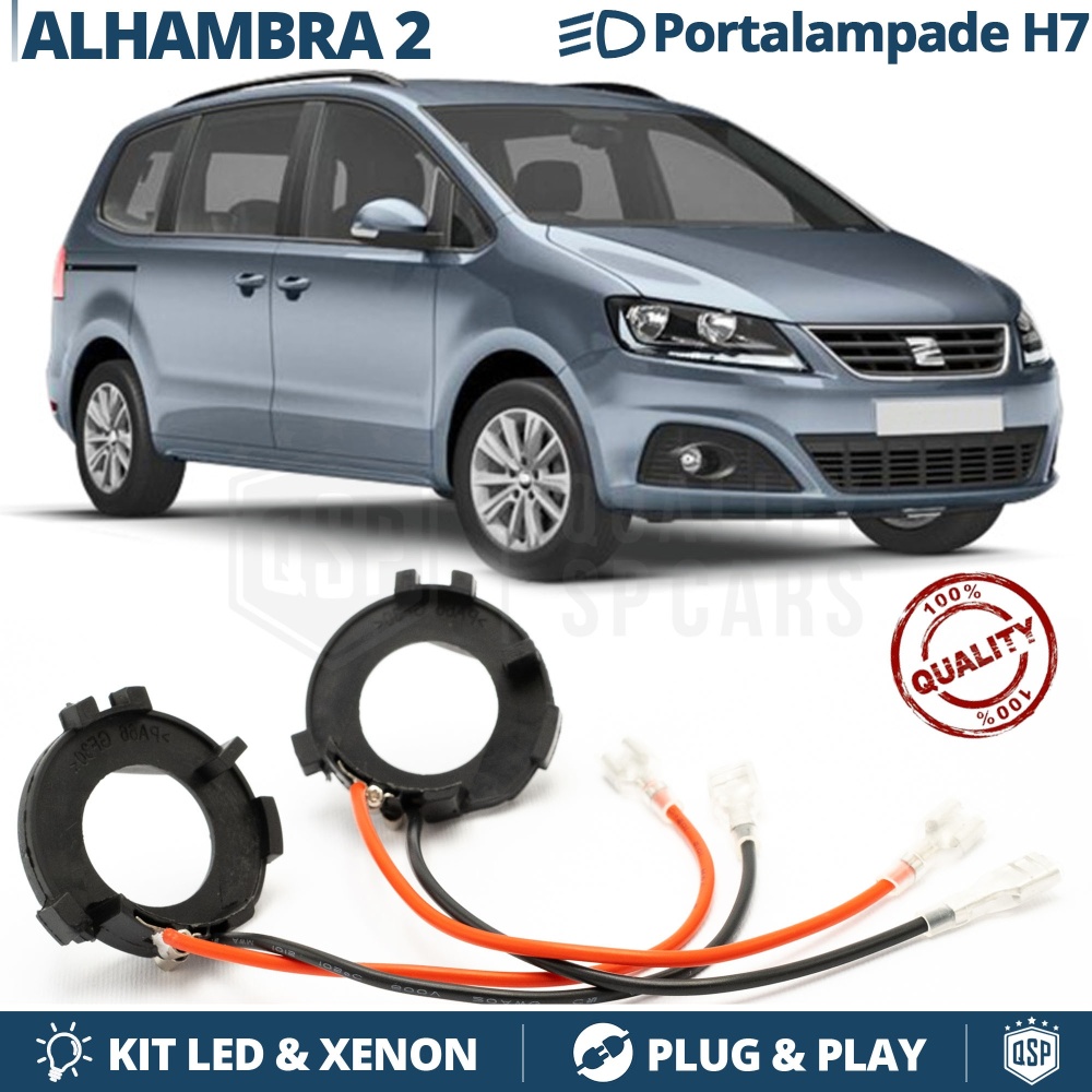 2X Adaptatores del Retenedor Soporte Bombilla para Montaje KIT LED H7 para SEAT ALHAMBRA II (2010-) 2X Adaptatores del Retenedor Soporte Bombilla para Montaje KIT LED H7 para SEAT ALHAMBRA II (2010-)
