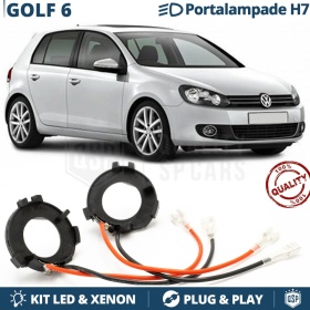 2X Adaptateurs Support Ampoules pour Installation KIT LED H7 pour VW GOLF 6 (2008-2012)