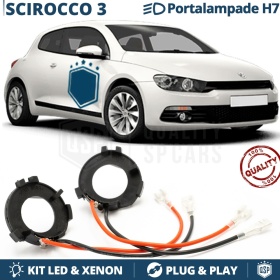 2X Adaptatores del Retenedor Soporte Bombilla para Montaje KIT LED H7 para VW Scirocco 3 (2008-2017)