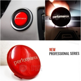 KEY ENGINE IGNITION RED BUTTON "PERFORMANCE" IN ABS FOR BMW VERSIONS E, Anti-Scratches NO FOOTPRINT