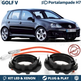 2X Adaptatores del Retenedor Soporte Bombilla para Montaje KIT LED H7 para VW GOLF V (2003-2008)