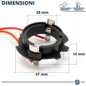 2X Adaptatores del Retenedor Soporte Bombilla para Montaje KIT LED H7 para OPEL CORSA C (2000-2006)