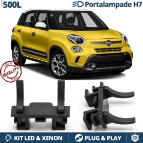 2x ADATTATORI Portalampada per montaggio KIT LED H7 per FIAT 500L (2012-)