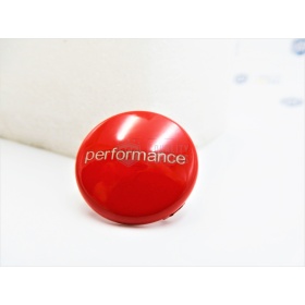 KEY ENGINE IGNITION RED BUTTON "PERFORMANCE" IN ABS FOR BMW VERSIONS E, Anti-Scratches NO FOOTPRINT