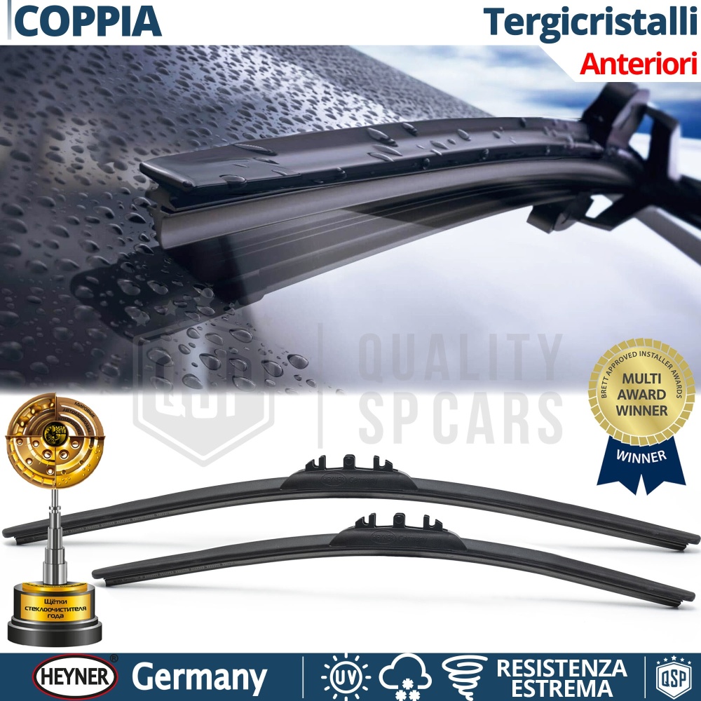 2 Limpiaparabrisas para Ssangyong Korando 3 10-13 Delanteros HEYNER GERMANY FLAT NANO Grafitado | PREMIADA