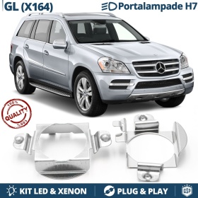 2 Adapters Bulbs Holder for LED KIT H7 Installation for MERCEDES GL X164 (2006-2012)