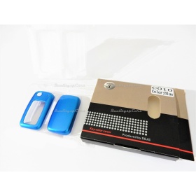 Blue Hard Remote Key Cover for Skoda ROOMSTER Protector Shell Case in Thermal Abs