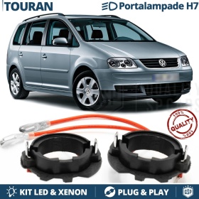2X Adaptatores del Retenedor Soporte Bombilla para Montaje KIT LED H7 para VW TOURAN I (2003-2007)