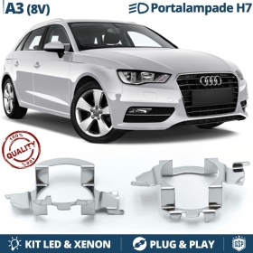 2x ADATTATORI Portalampada per montaggio KIT LED H7 per AUDI A3 8V (2012-)