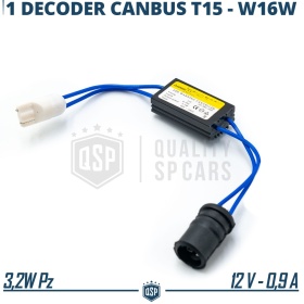 X1 Resistencia CANbus T15 W16W para Bombillas Led | Decoddificador Anti Error, Anti Parpadeo
