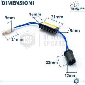 X2 Resistencias CANbus T15 W16W para Bombillas Led | Decoddificador Anti Error, Anti Parpadeo