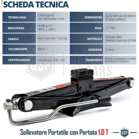 Gato para Coche PROFESSIONAL Portátil Elevador Heyner GERMANY | Capacidad 1.0T | Aprobado por TÜV GS