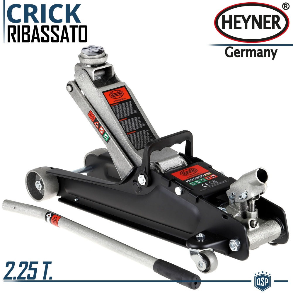 Gato Coche PROFESSIONAL con CARRO BAJO | Elevador Hidráulico Heyner GERMANY | 2.2T Máx