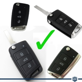 White Hard Remote Key Cover for Skoda RAPID Protector Shell Case in Thermal Abs
