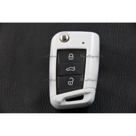 White Hard Remote Key Cover for Skoda RAPID Protector Shell Case in Thermal Abs