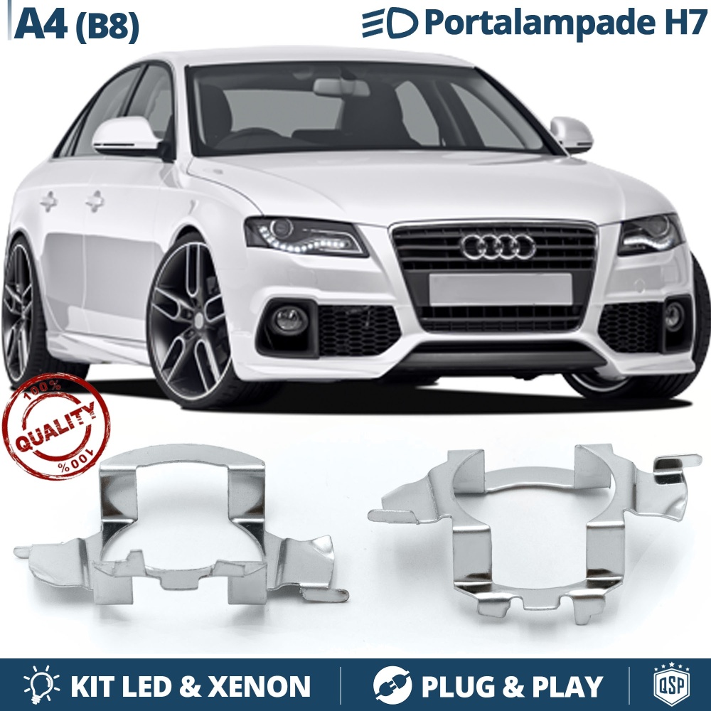 2X Adaptatores del Retenedor Soporte Bombilla para Montaje KIT LED H7 para AUDI A4 B8 (2007-2011) 2X Adaptatores del Retenedor Soporte Bombilla para Montaje KIT LED H7 para AUDI A4 B8 (2007-2011)