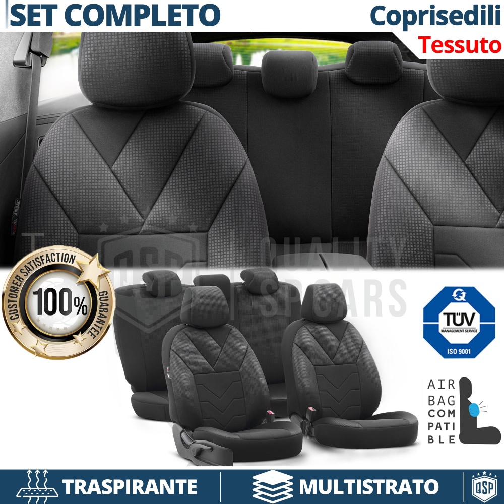 FUNDAS DE ASIENTO para Ford Mondeo, COMPLETO Delantero + Trasero en Tejido Transpirable | Certificados TÜV