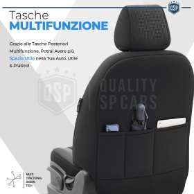 FUNDAS DE ASIENTO para Ford Mondeo, COMPLETO Delantero + Trasero en Tejido Transpirable | Certificados TÜV