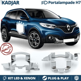 2x ADATTATORI Portalampada per montaggio KIT LED H7 per RENAULT KADJAR (2015-)