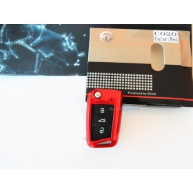 Red Hard Remote Key Cover for Skoda KAROQ Protector Shell Case in Thermal Abs