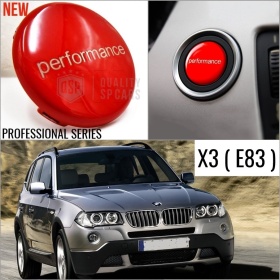LLAVE BOTÓN DE ENCENDIDO DEL MOTOR ROJO "PERFORMANCE" EN ABS PARA BMW SERIE X3 E83 , ANTICHUADO NO HUELLAS