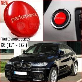 LLAVE BOTÓN DE ENCENDIDO DEL MOTOR ROJO "PERFORMANCE" EN ABS PARA BMW SERIE X6 E71 E72 , ANTICHUADO NO HUELLAS